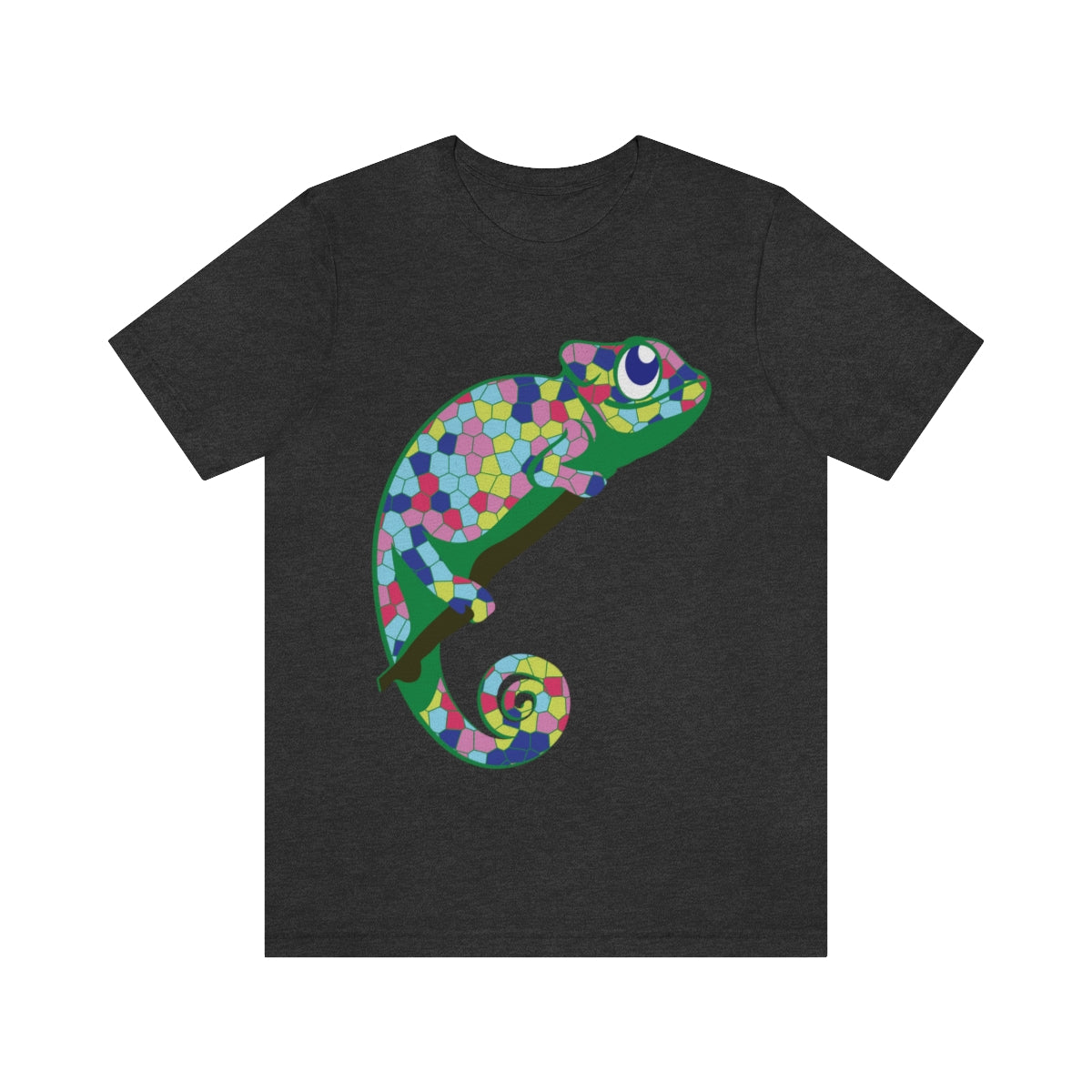 Gecko Iguana Chameleon Lizard Reptile Mozaic Unisex Jersey Short Sleeve T-Shirt Ichaku [Perfect Gifts Selection]