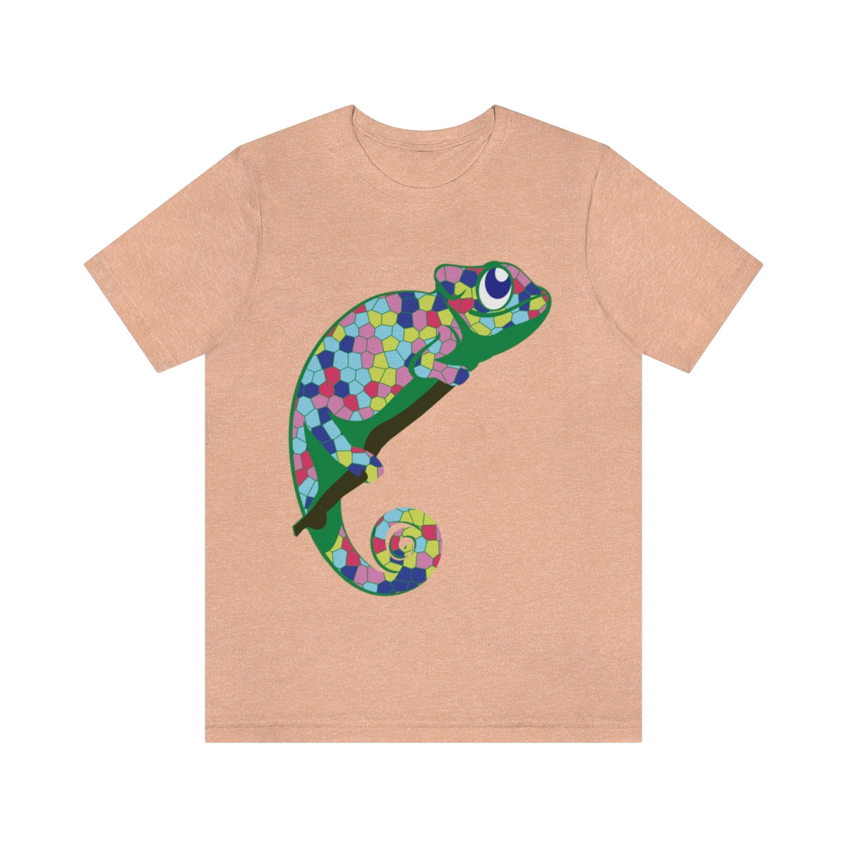 Gecko Iguana Chameleon Lizard Reptile Mozaic Unisex Jersey Short Sleeve T-Shirt Ichaku [Perfect Gifts Selection]