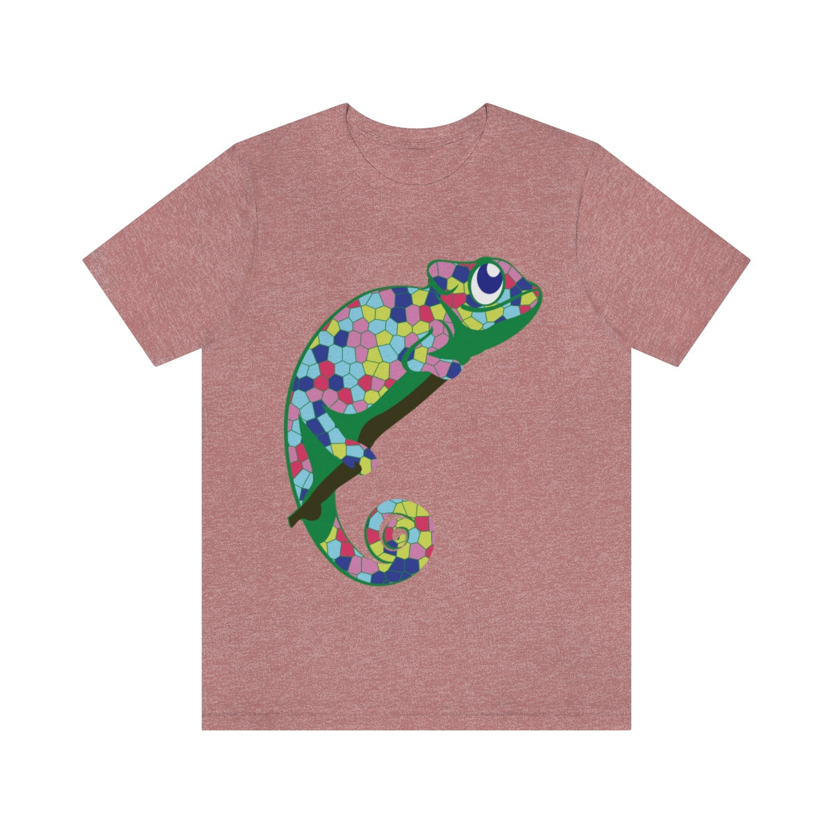 Gecko Iguana Chameleon Lizard Reptile Mozaic Unisex Jersey Short Sleeve T-Shirt Ichaku [Perfect Gifts Selection]