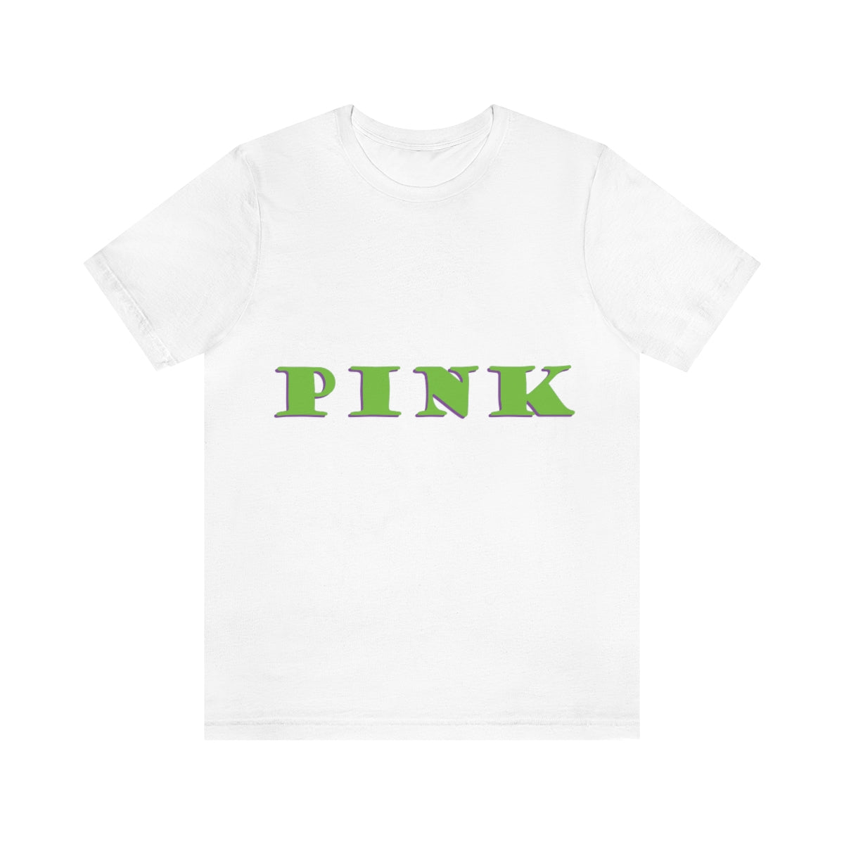 Green Pink Original Text Unisex Jersey Short Sleeve T-Shirt Ichaku [Perfect Gifts Selection]