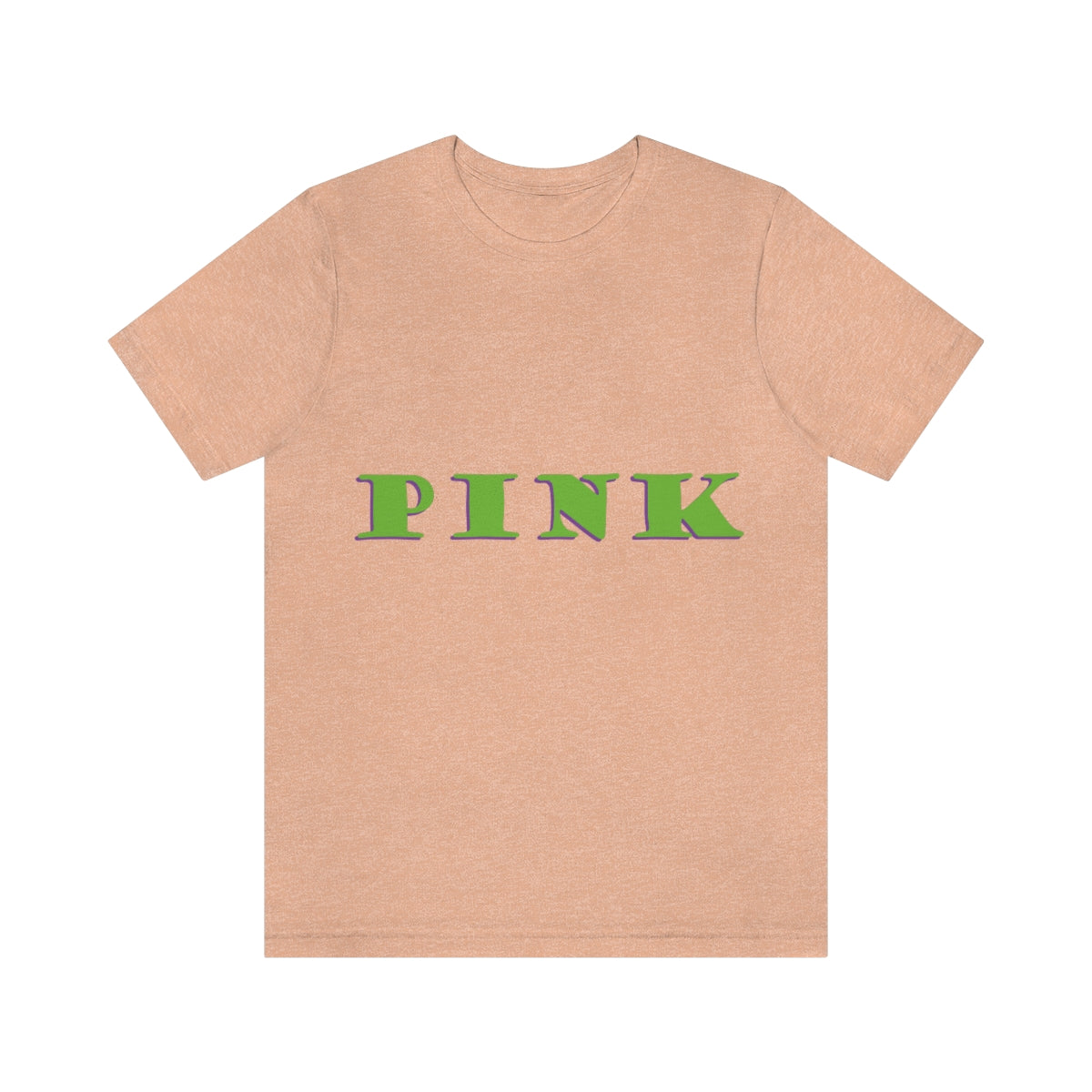 Green Pink Original Text Unisex Jersey Short Sleeve T-Shirt Ichaku [Perfect Gifts Selection]