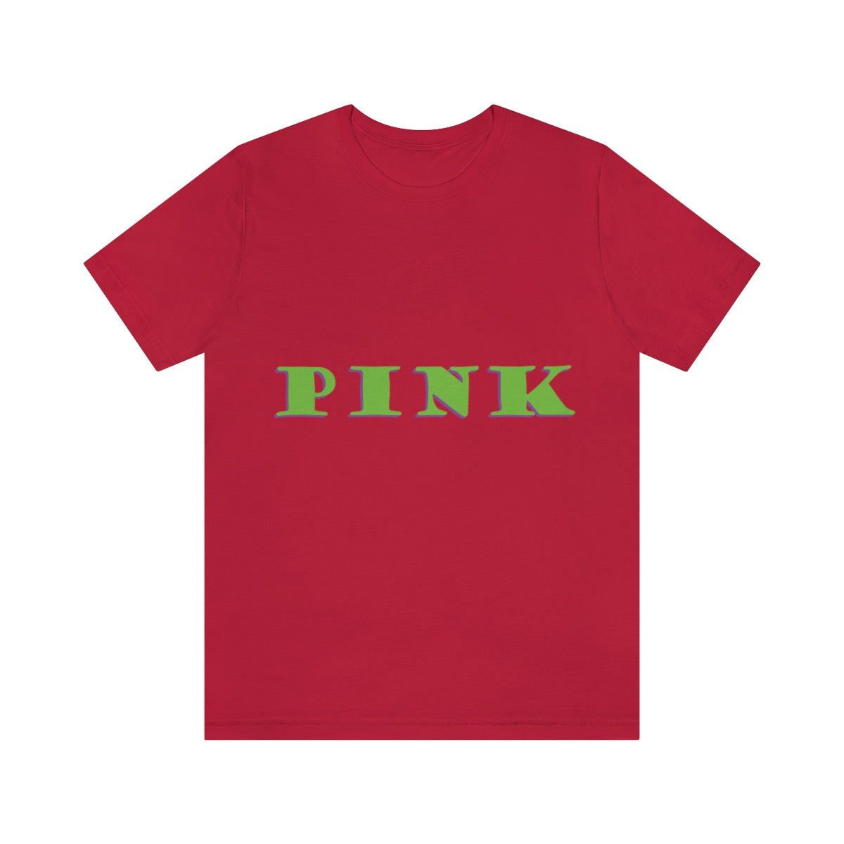 Green Pink Original Text Unisex Jersey Short Sleeve T-Shirt Ichaku [Perfect Gifts Selection]