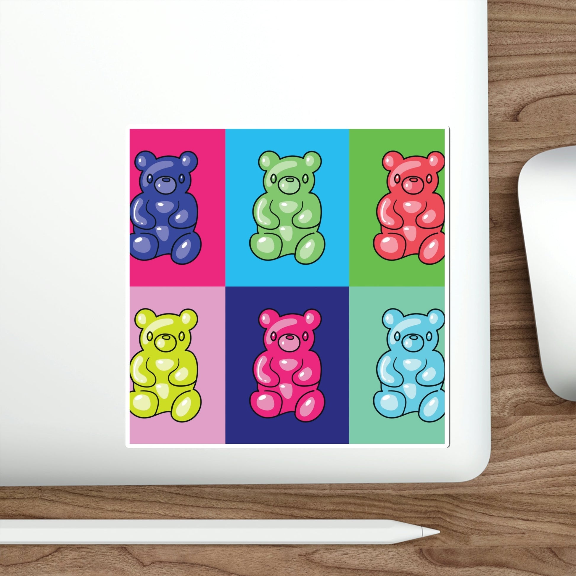 Gummy Cartoon Bear Pop Art Die-Cut Sticker Ichaku [Perfect Gifts Selection]