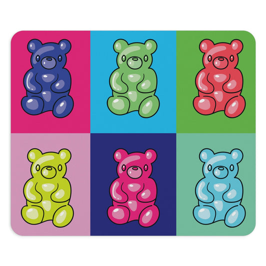 Gummy Cartoon Bear Pop Art Ergonomic Non-slip Creative Design Mouse Pad Ichaku [Perfect Gifts Selection]