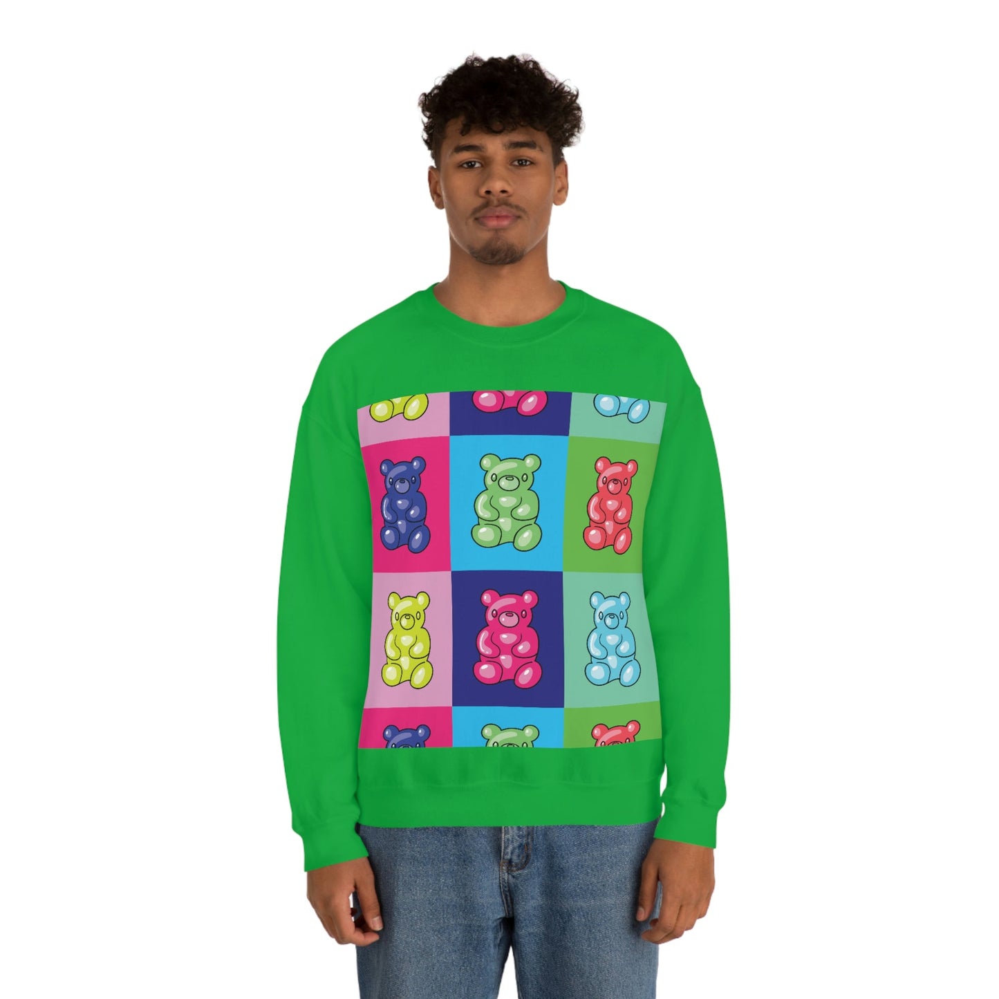 Gummy Cartoon Bear Pop Art Unisex Heavy Blend™ Crewneck Sweatshirt Ichaku [Perfect Gifts Selection]
