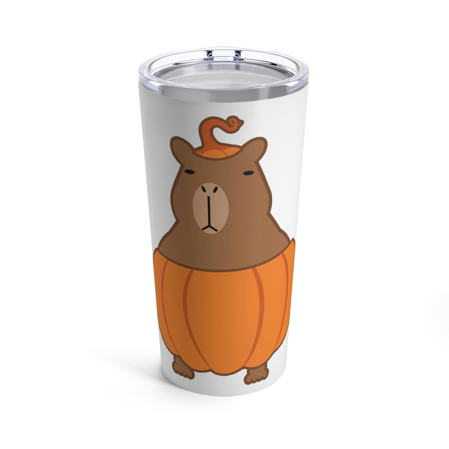 Halloween Capybara Cute October Pumpkin Art Stainless Steel Hot or Cold Vacuum Tumbler 20oz Ichaku [Perfect Gifts Selection]