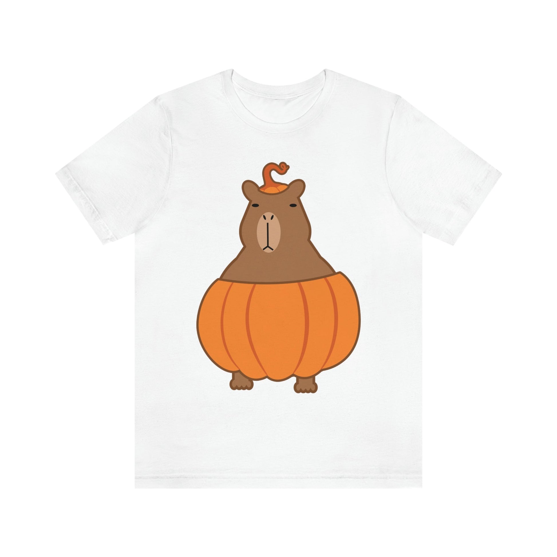 Halloween Capybara Cute October Pumpkin Art Unisex Jersey Short Sleeve T-Shirt Ichaku [Perfect Gifts Selection]