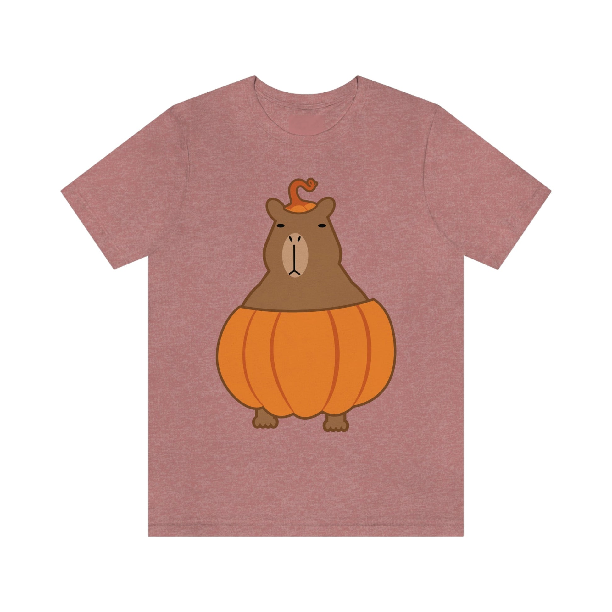 Halloween Capybara Cute October Pumpkin Art Unisex Jersey Short Sleeve T-Shirt Ichaku [Perfect Gifts Selection]