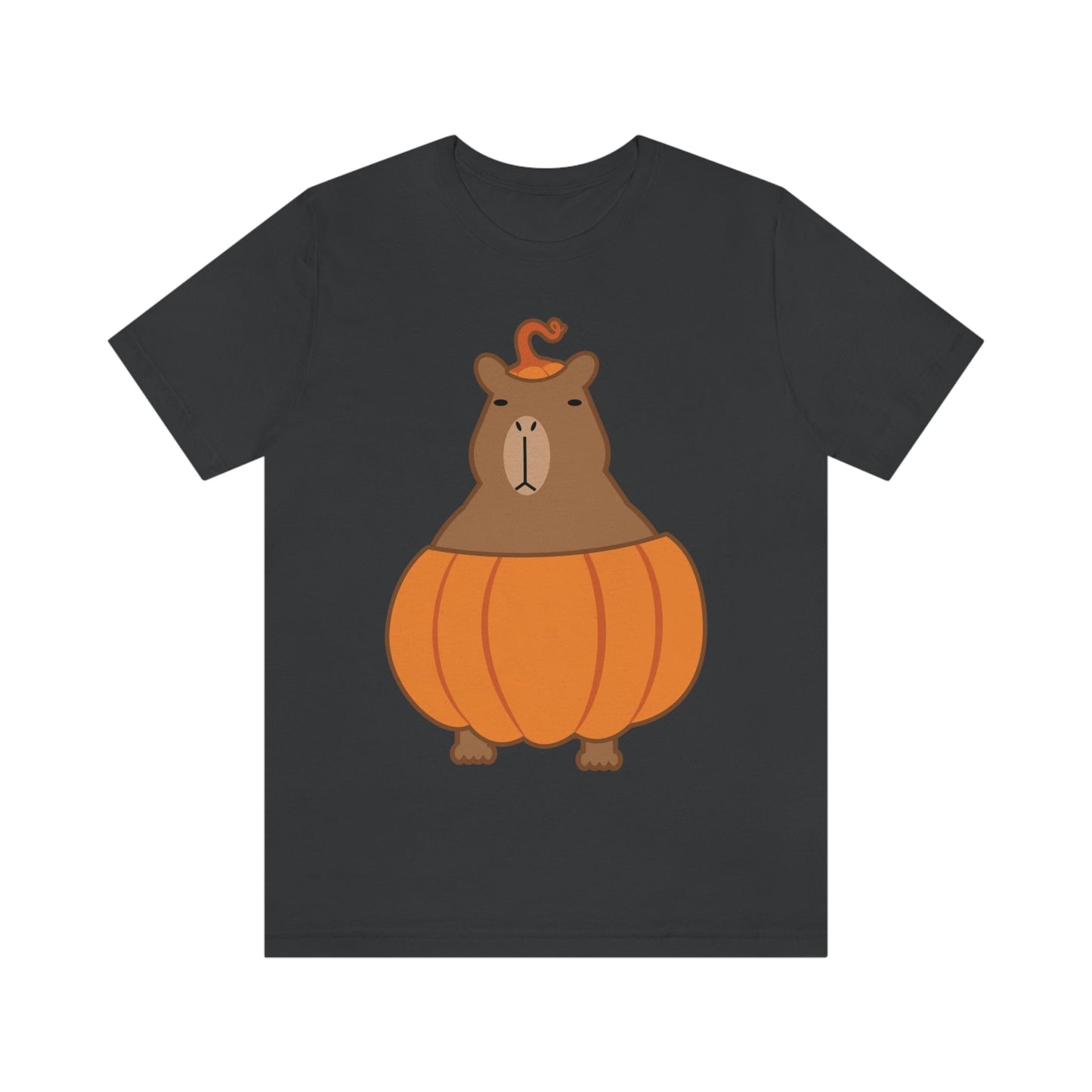 Halloween Capybara Cute October Pumpkin Art Unisex Jersey Short Sleeve T-Shirt Ichaku [Perfect Gifts Selection]