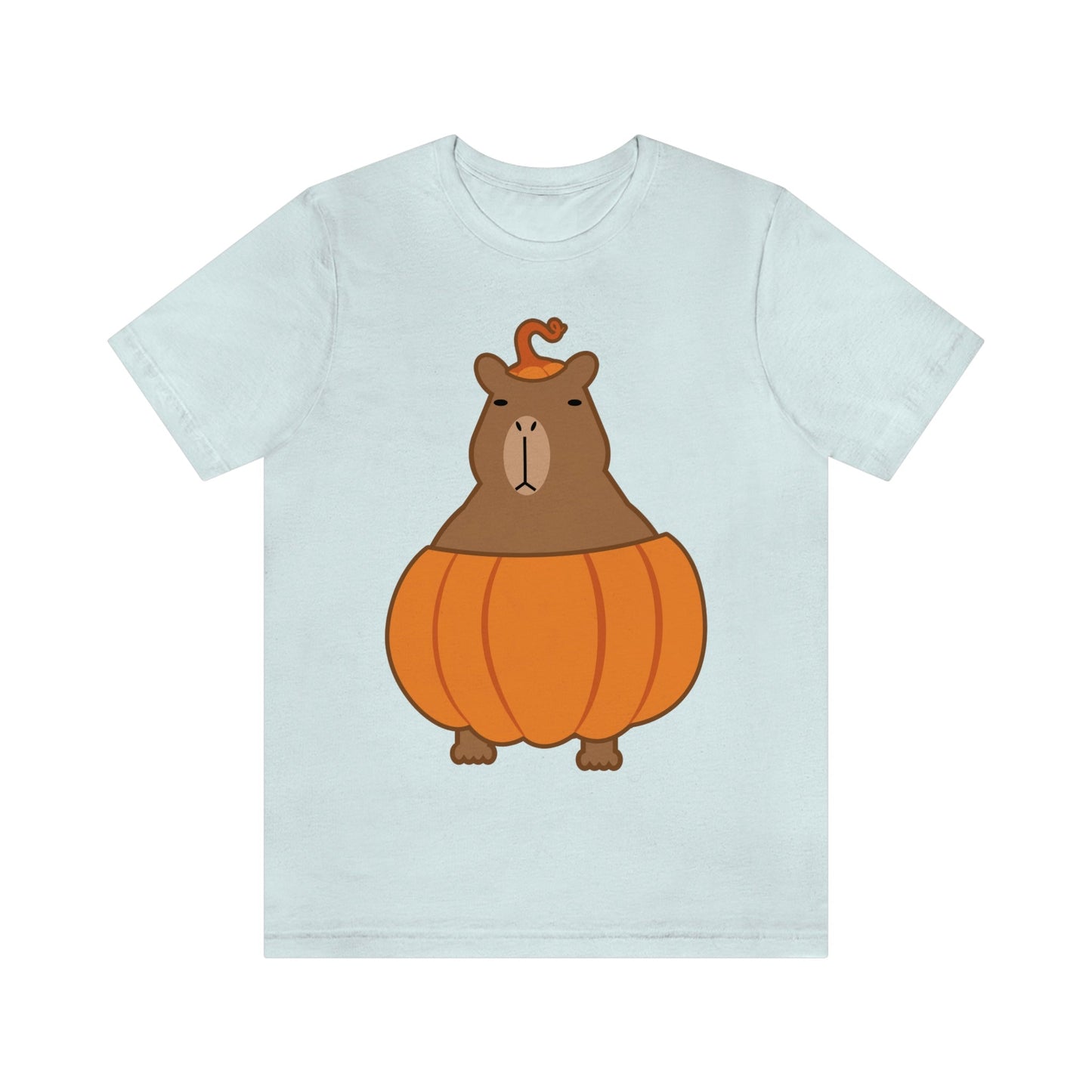 Halloween Capybara Cute October Pumpkin Art Unisex Jersey Short Sleeve T-Shirt Ichaku [Perfect Gifts Selection]