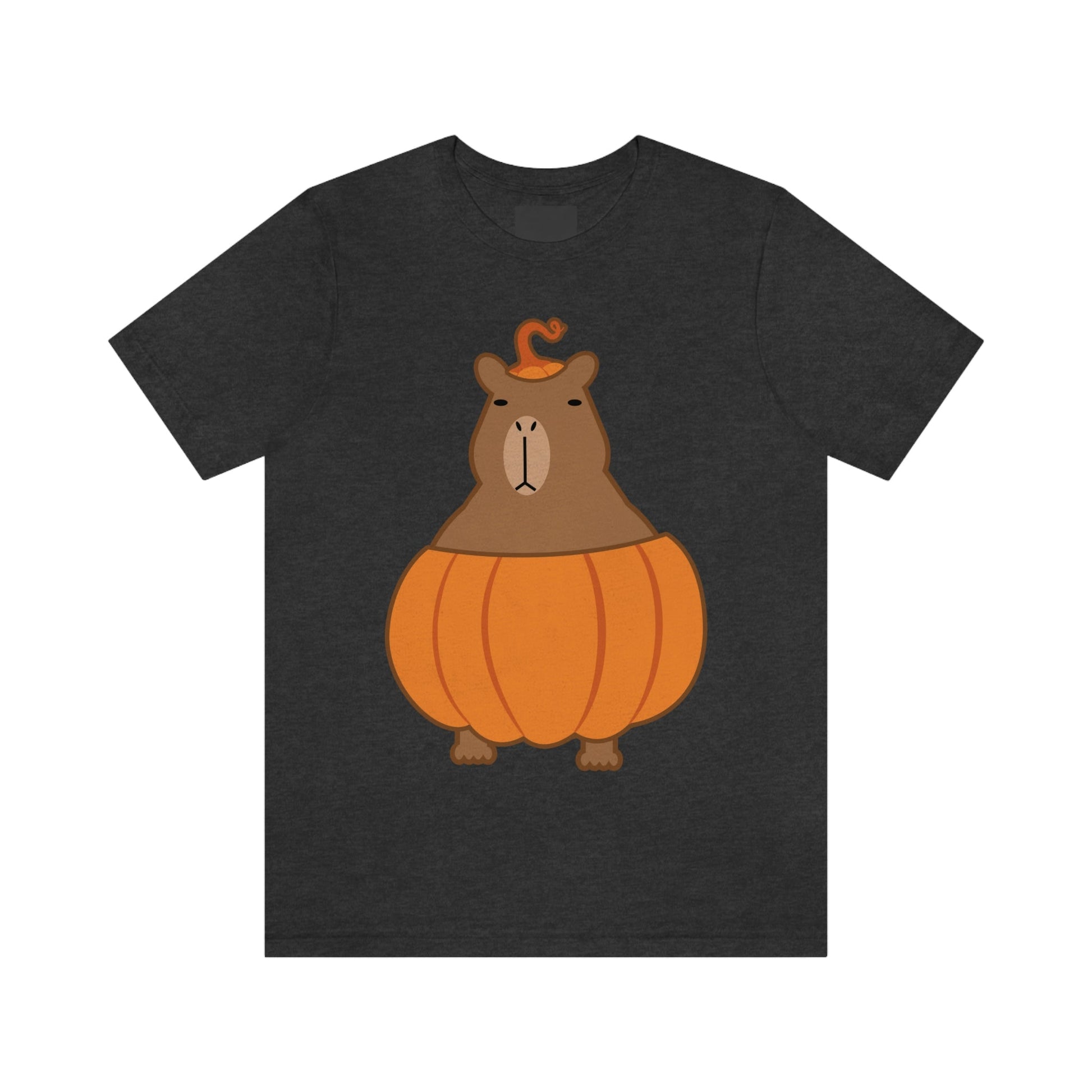 Halloween Capybara Cute October Pumpkin Art Unisex Jersey Short Sleeve T-Shirt Ichaku [Perfect Gifts Selection]