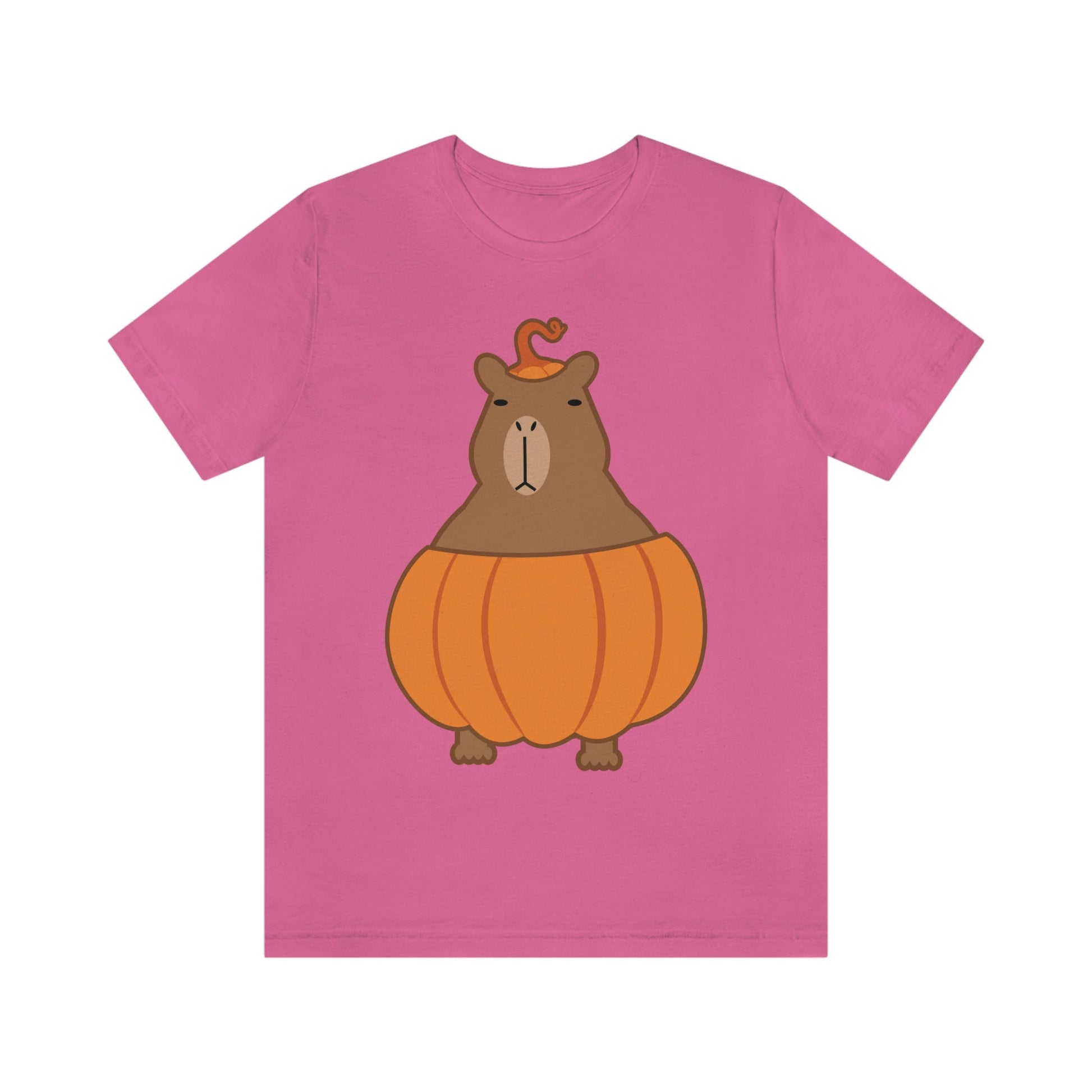 Halloween Capybara Cute October Pumpkin Art Unisex Jersey Short Sleeve T-Shirt Ichaku [Perfect Gifts Selection]