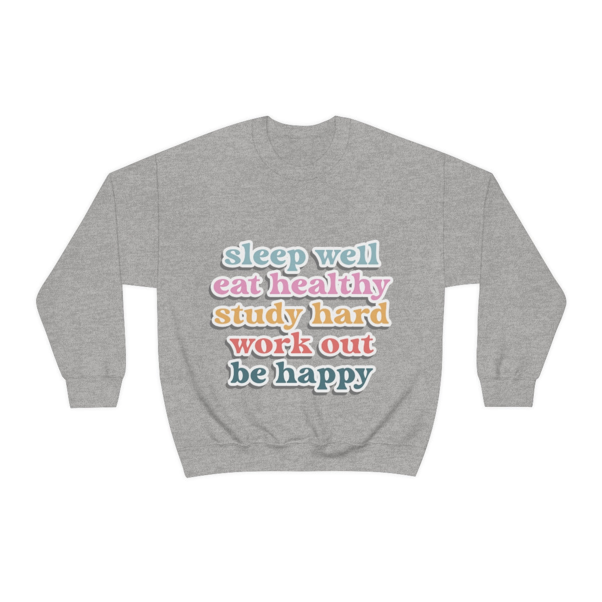 Happiness Work Life Balance Wellness Unisex Heavy Blend™ Crewneck Sweatshirt Ichaku [Perfect Gifts Selection]