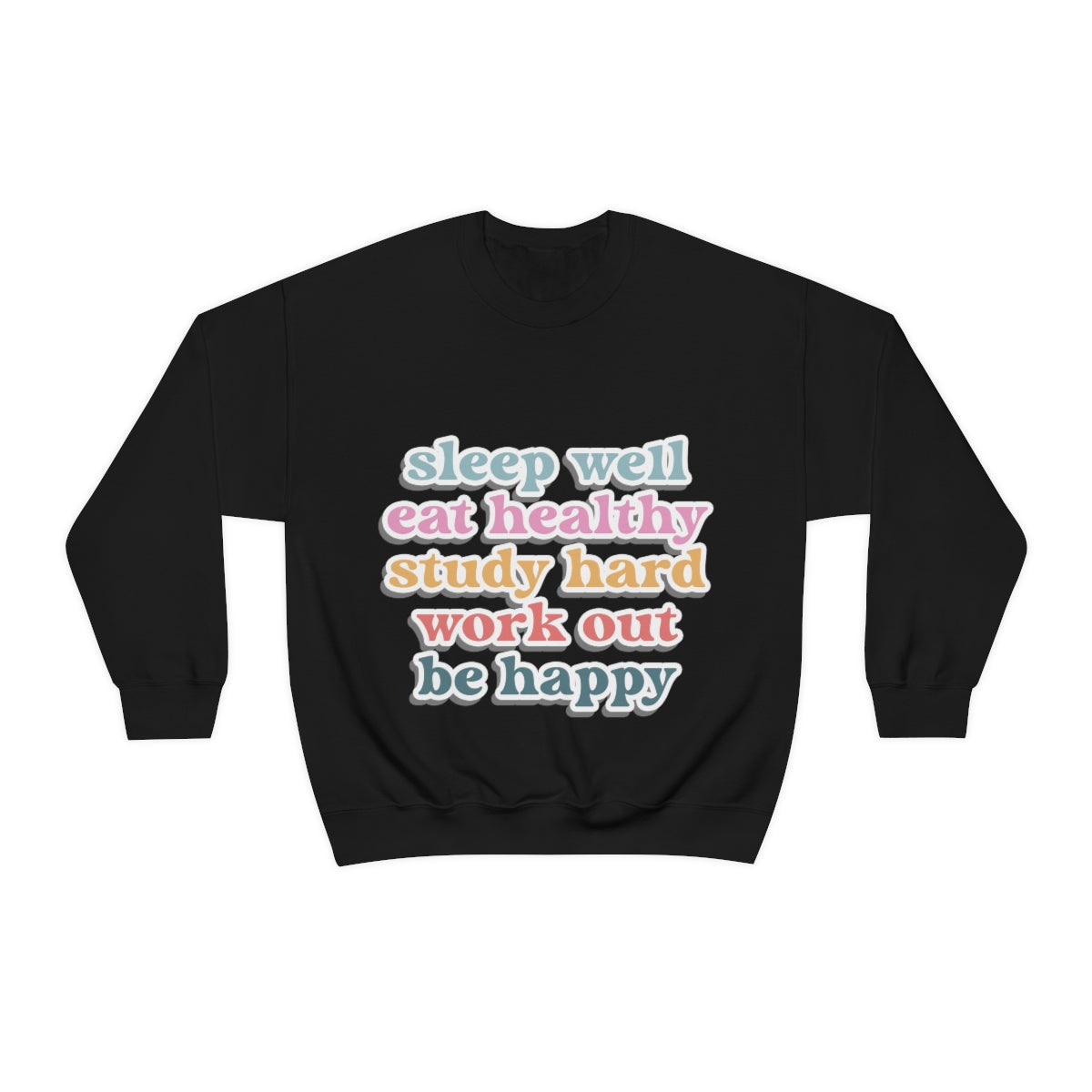 Happiness Work Life Balance Wellness Unisex Heavy Blend™ Crewneck Sweatshirt Ichaku [Perfect Gifts Selection]