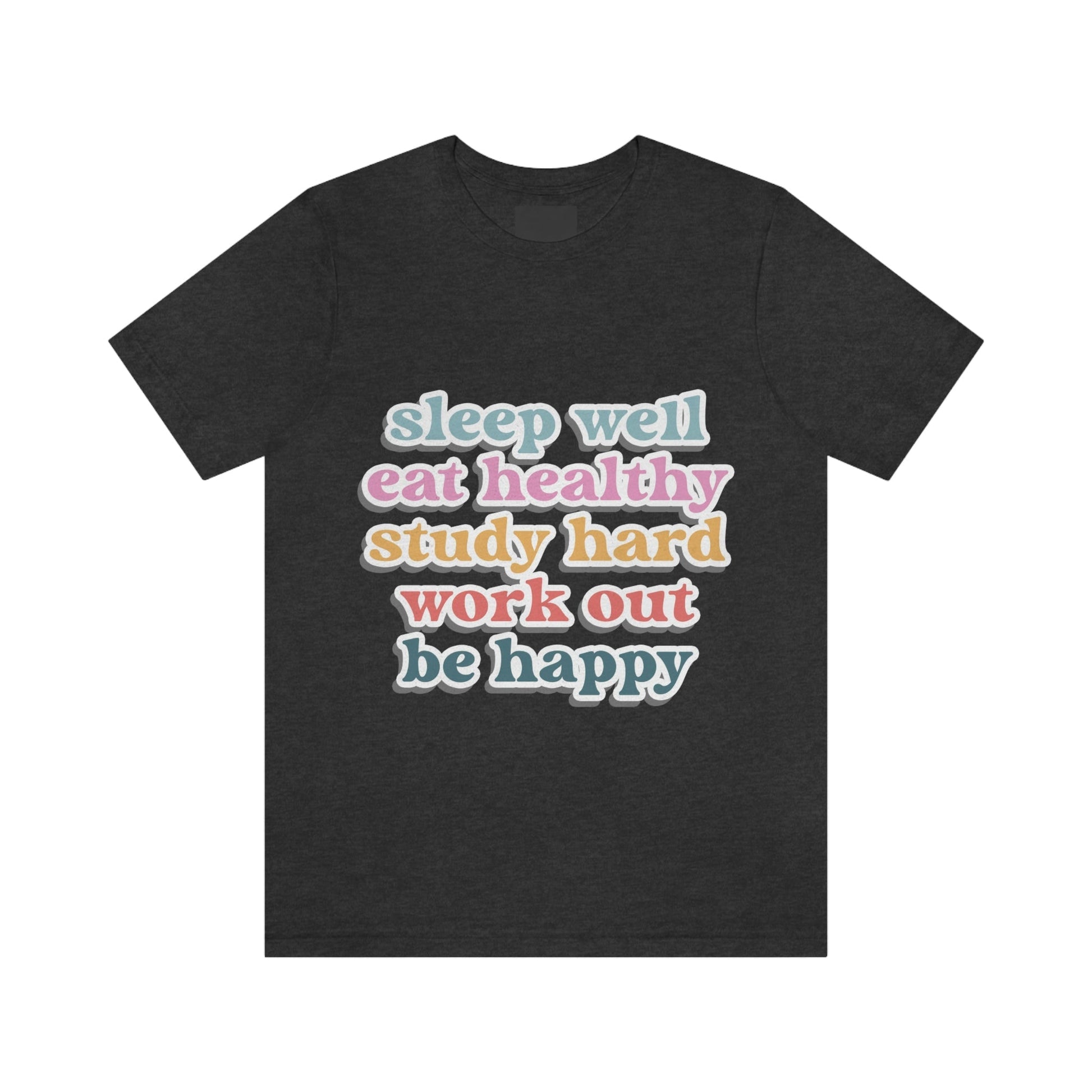 Happiness Work Life Balance Wellness Unisex Jersey Short Sleeve T-Shirt Ichaku [Perfect Gifts Selection]