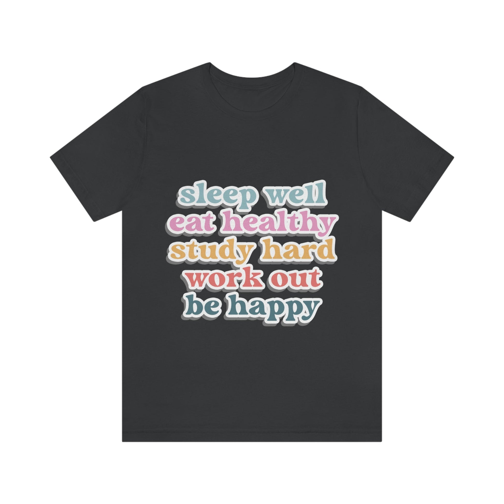 Happiness Work Life Balance Wellness Unisex Jersey Short Sleeve T-Shirt Ichaku [Perfect Gifts Selection]