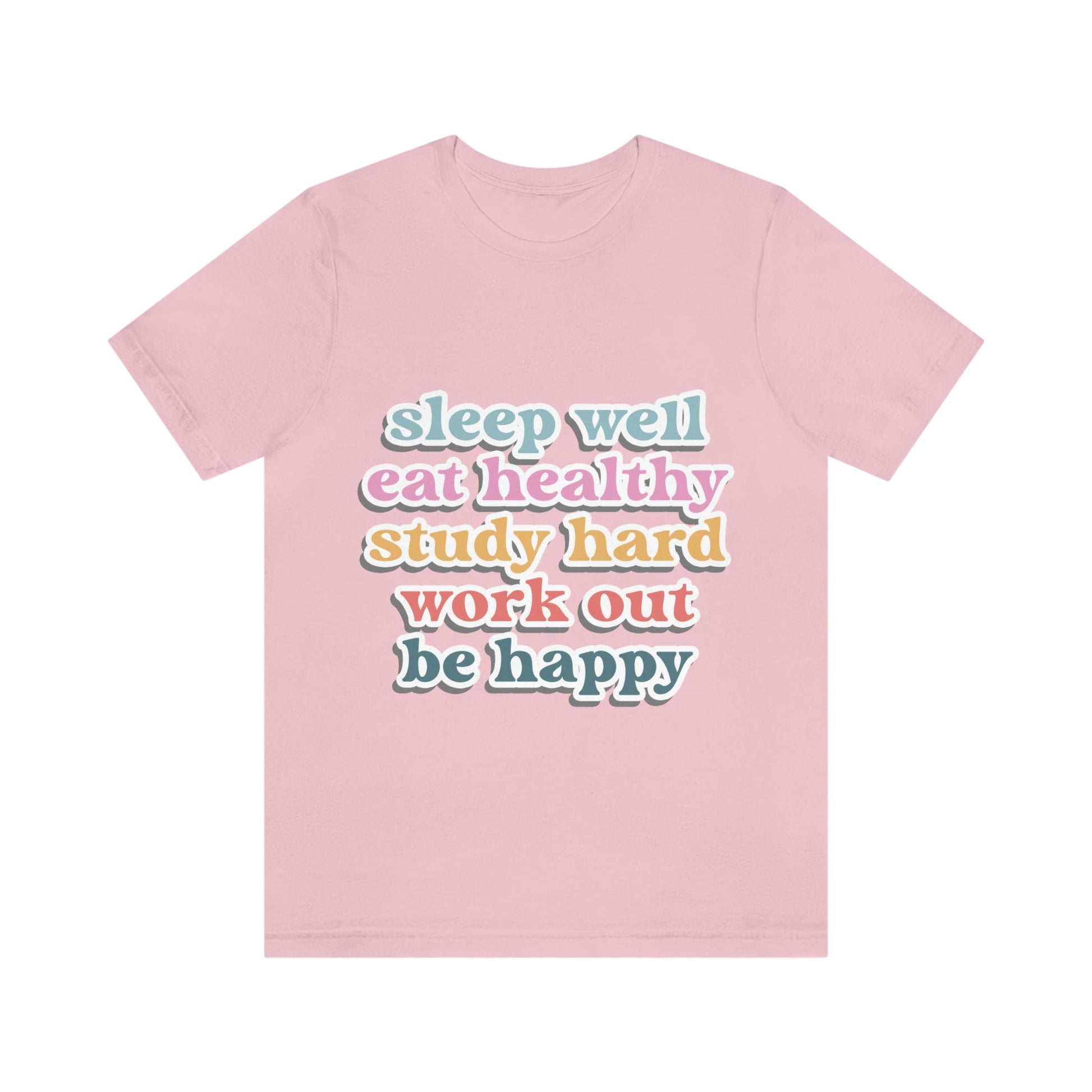 Happiness Work Life Balance Wellness Unisex Jersey Short Sleeve T-Shirt Ichaku [Perfect Gifts Selection]