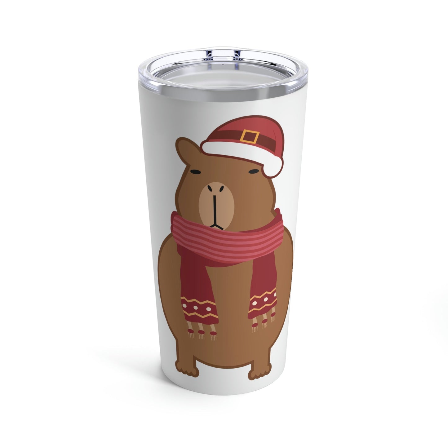 Happy Christmas Merry Xmas Capybara New Year Stainless Steel Hot or Cold Vacuum Tumbler 20oz Ichaku [Perfect Gifts Selection]