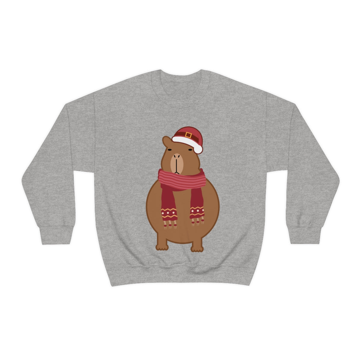 Happy Christmas Merry Xmas Capybara New Year Unisex Heavy Blend™ Crewneck Sweatshirt Ichaku [Perfect Gifts Selection]