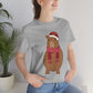 Happy Christmas Merry Xmas Capybara New Year Unisex Jersey Short Sleeve T-Shirt Ichaku [Perfect Gifts Selection]