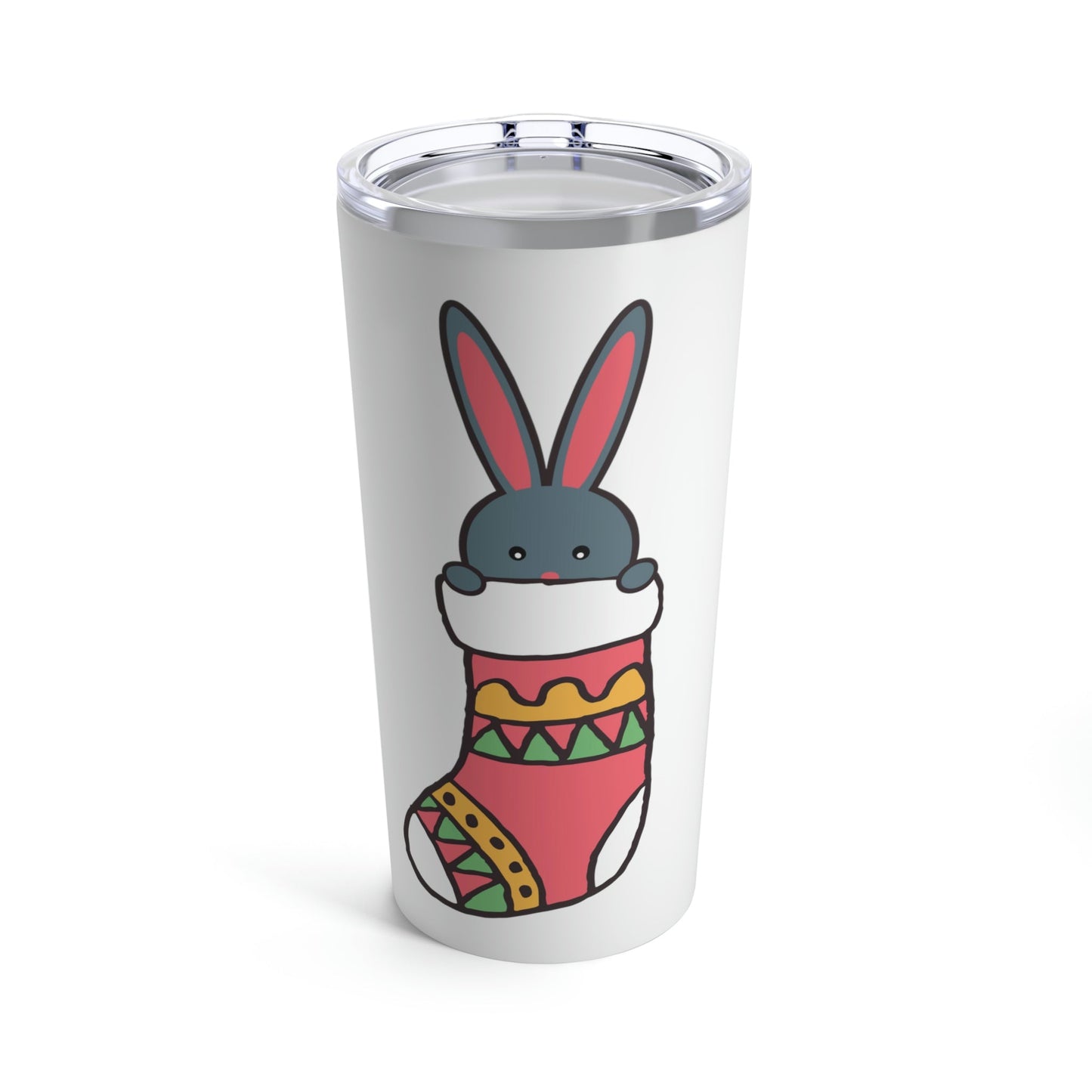 Happy New Year Bunny Christmas Gift Stainless Steel Hot or Cold Vacuum Tumbler 20oz Ichaku [Perfect Gifts Selection]