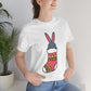 Happy New Year Bunny Christmas Gift Unisex Jersey Short Sleeve T-Shirt Ichaku [Perfect Gifts Selection]