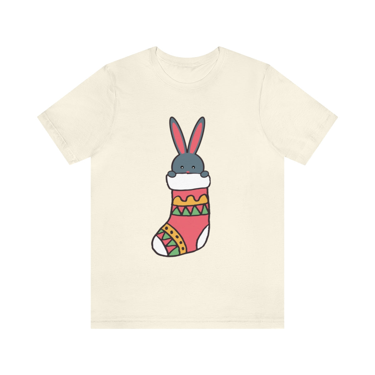 Happy New Year Bunny Christmas Gift Unisex Jersey Short Sleeve T-Shirt Ichaku [Perfect Gifts Selection]