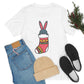 Happy New Year Bunny Christmas Gift Unisex Jersey Short Sleeve T-Shirt Ichaku [Perfect Gifts Selection]