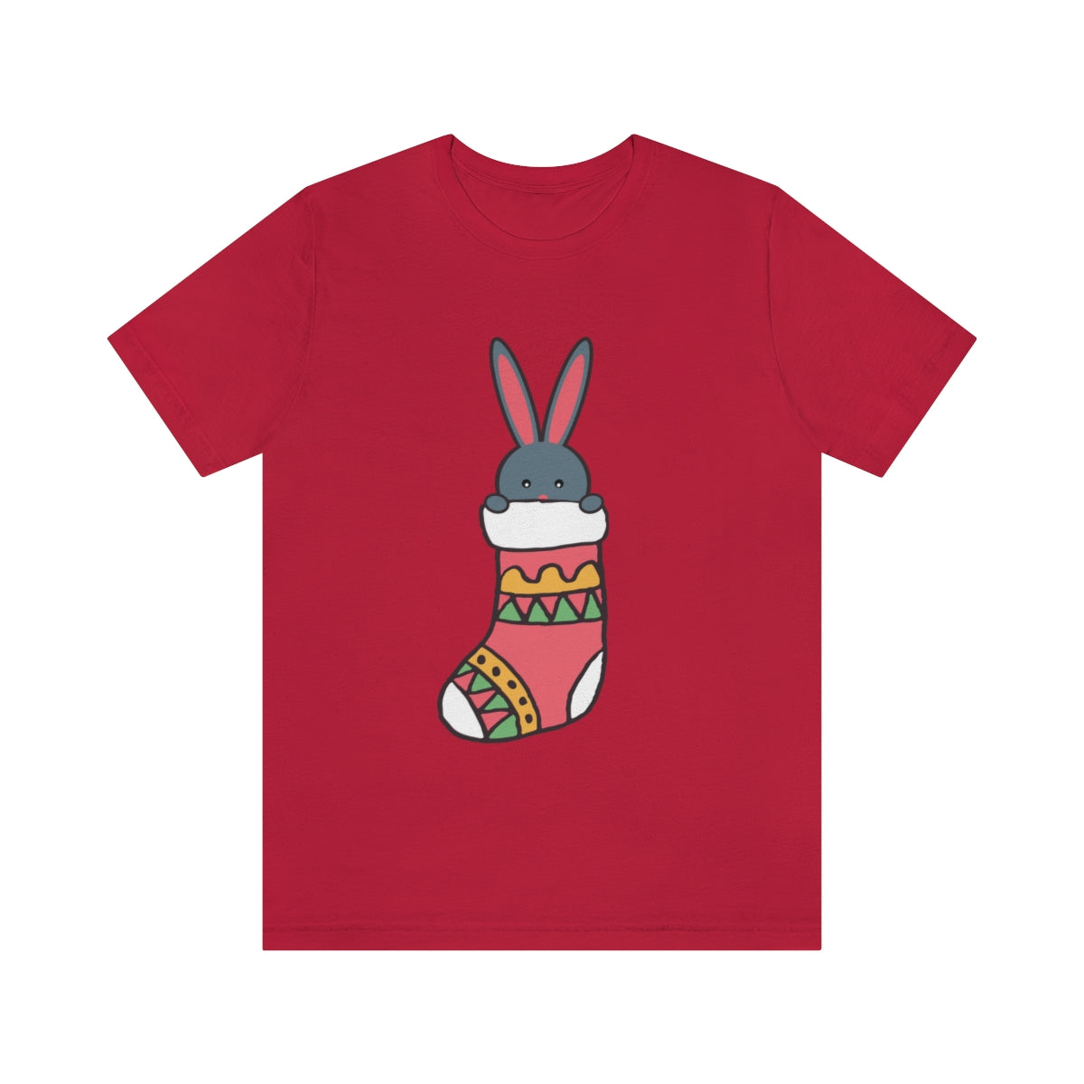 Happy New Year Bunny Christmas Gift Unisex Jersey Short Sleeve T-Shirt Ichaku [Perfect Gifts Selection]