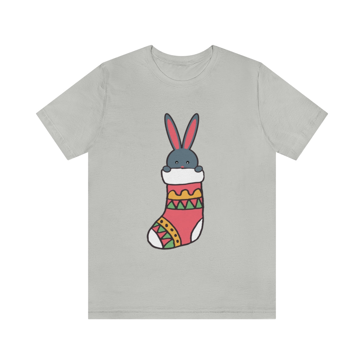 Happy New Year Bunny Christmas Gift Unisex Jersey Short Sleeve T-Shirt Ichaku [Perfect Gifts Selection]