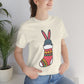 Happy New Year Bunny Christmas Gift Unisex Jersey Short Sleeve T-Shirt Ichaku [Perfect Gifts Selection]