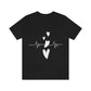 Heartbeat in Love Romantic Heart Unisex Jersey Short Sleeve T-Shirt Ichaku [Perfect Gifts Selection]