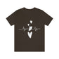 Heartbeat in Love Romantic Heart Unisex Jersey Short Sleeve T-Shirt Ichaku [Perfect Gifts Selection]