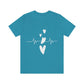 Heartbeat in Love Romantic Heart Unisex Jersey Short Sleeve T-Shirt Ichaku [Perfect Gifts Selection]