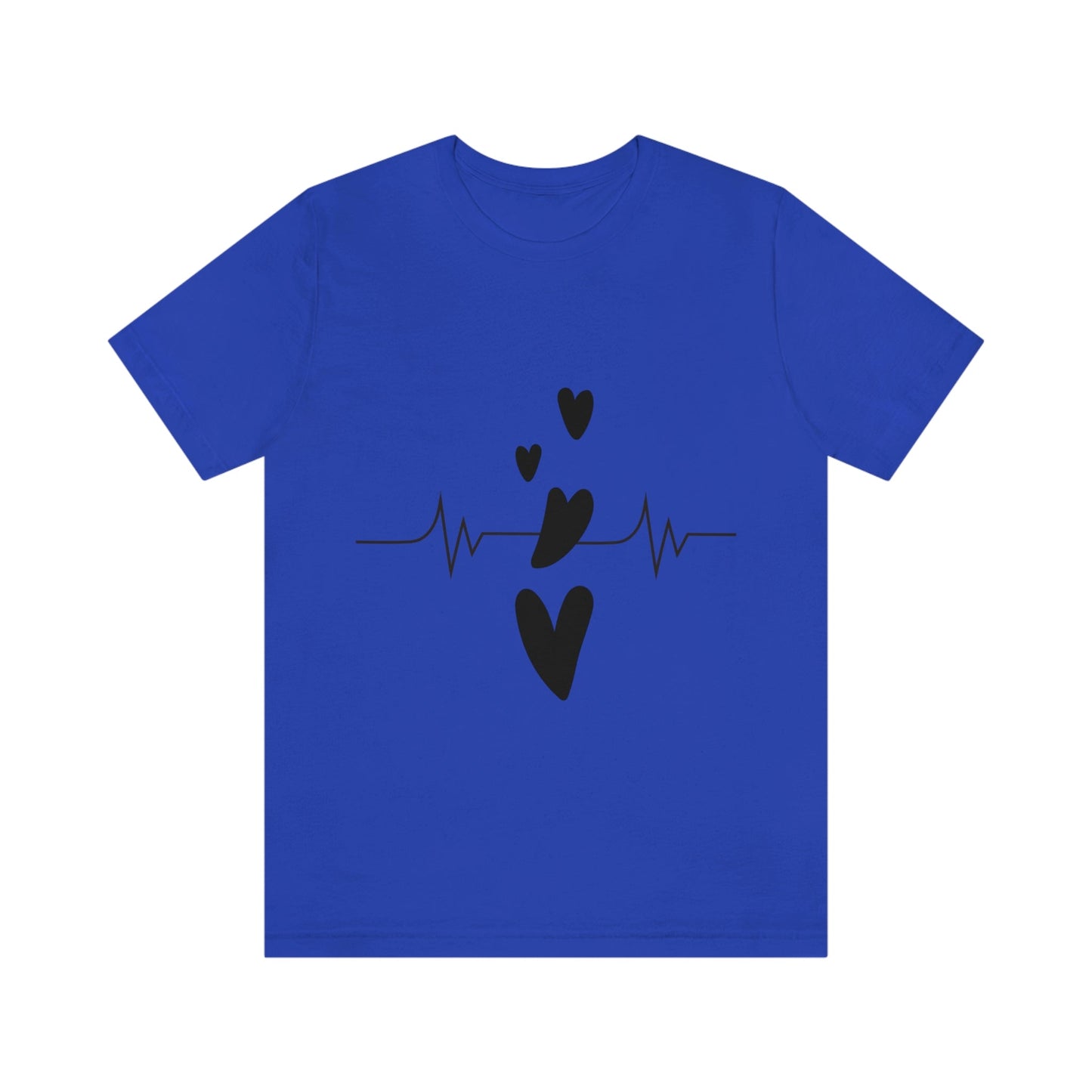 Heartbeat in Love Romantic Heart Unisex Jersey Short Sleeve T-Shirt Ichaku [Perfect Gifts Selection]