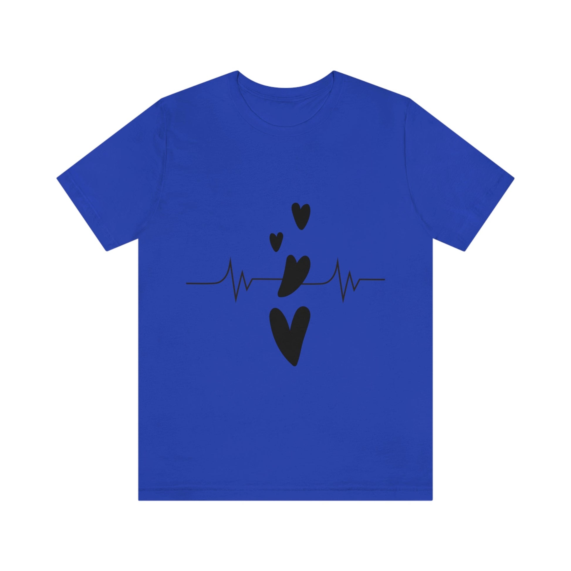 Heartbeat in Love Romantic Heart Unisex Jersey Short Sleeve T-Shirt Ichaku [Perfect Gifts Selection]