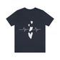 Heartbeat in Love Romantic Heart Unisex Jersey Short Sleeve T-Shirt Ichaku [Perfect Gifts Selection]