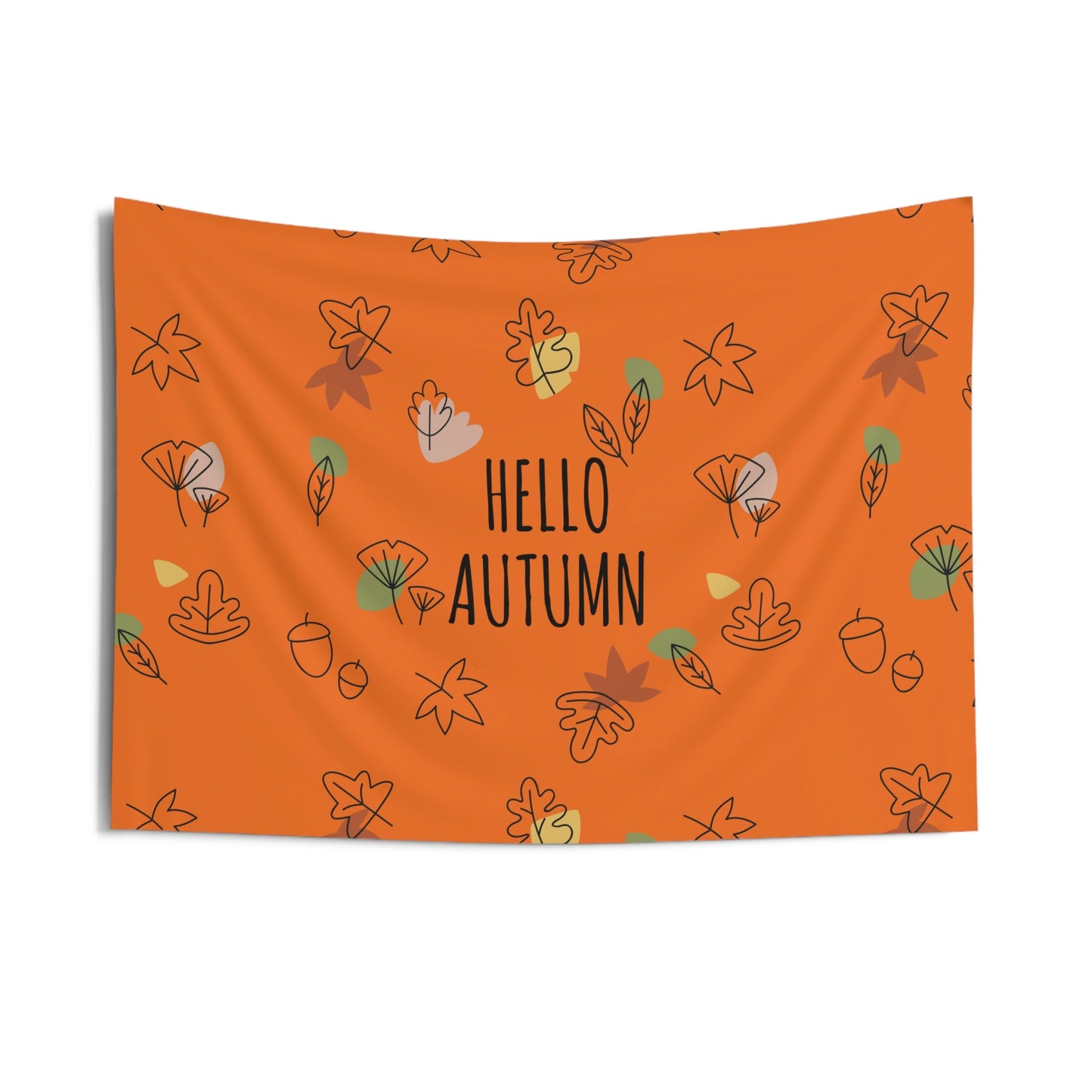 Hello Autumn Minimal Natural Graphic Indoor Wall Tapestries Ichaku [Perfect Gifts Selection]