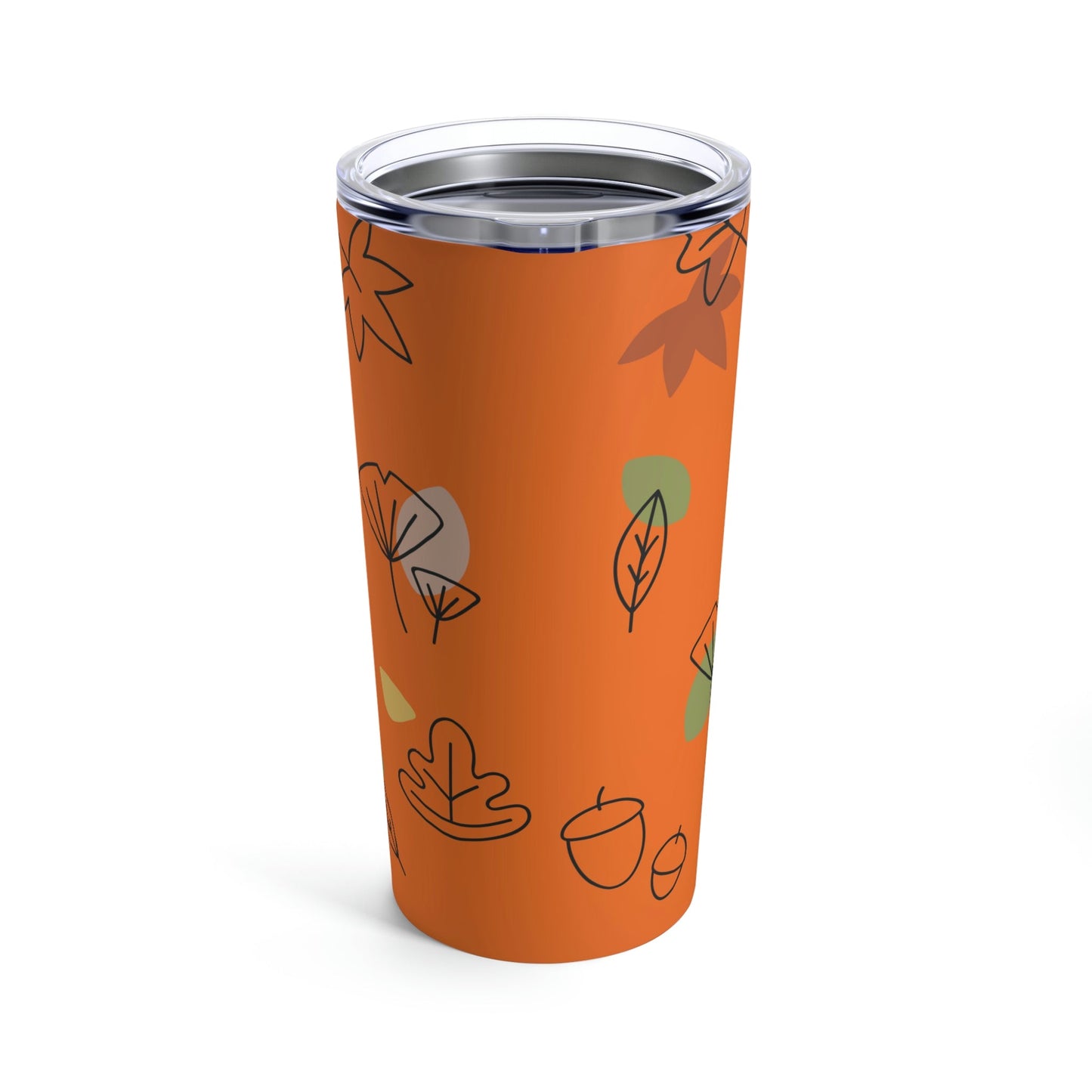 Hello Autumn Minimal Natural Graphic Stainless Steel Hot or Cold Vacuum Tumbler 20oz Ichaku [Perfect Gifts Selection]