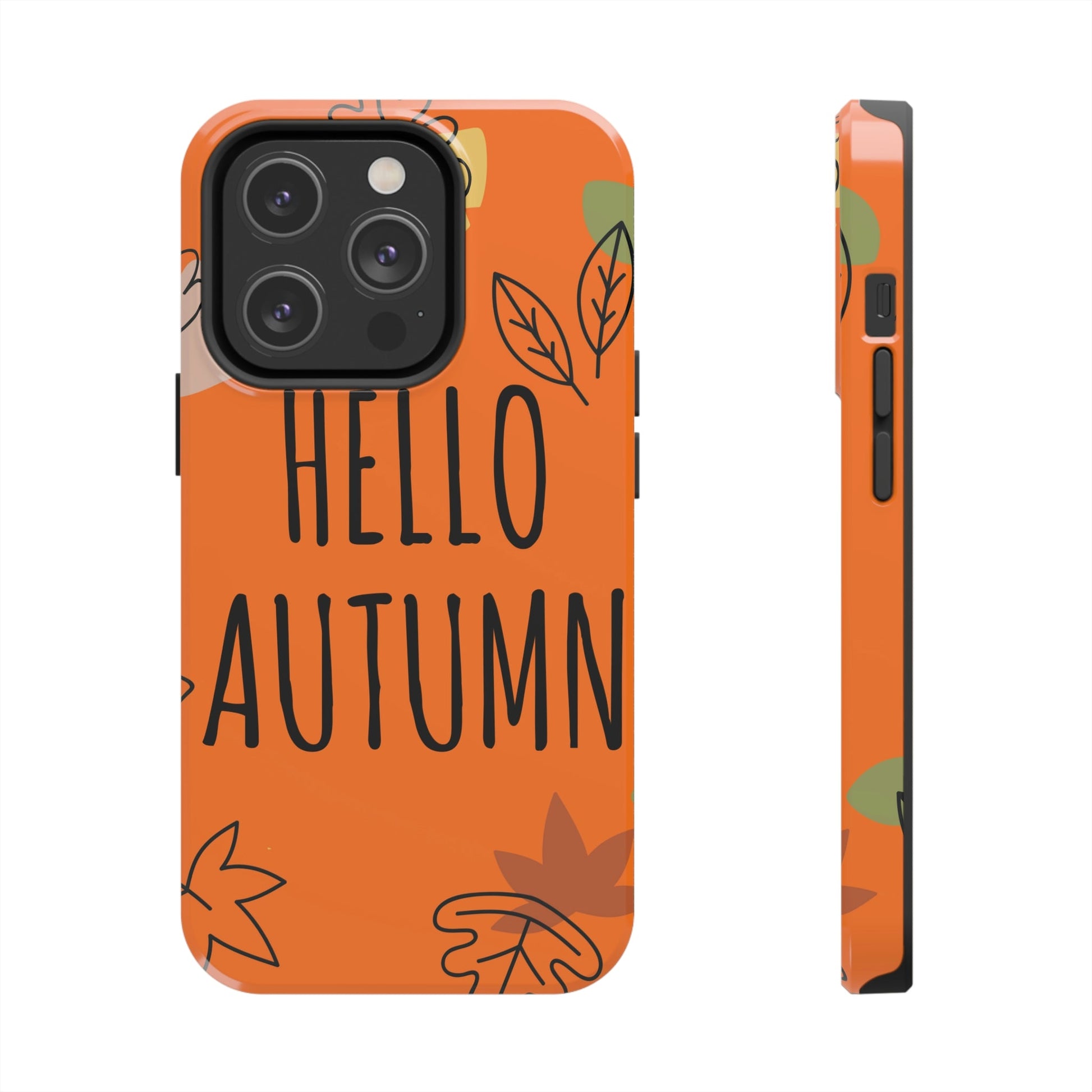 Hello Autumn Minimal Natural Graphic Tough Phone Cases Case-Mate Ichaku [Perfect Gifts Selection]