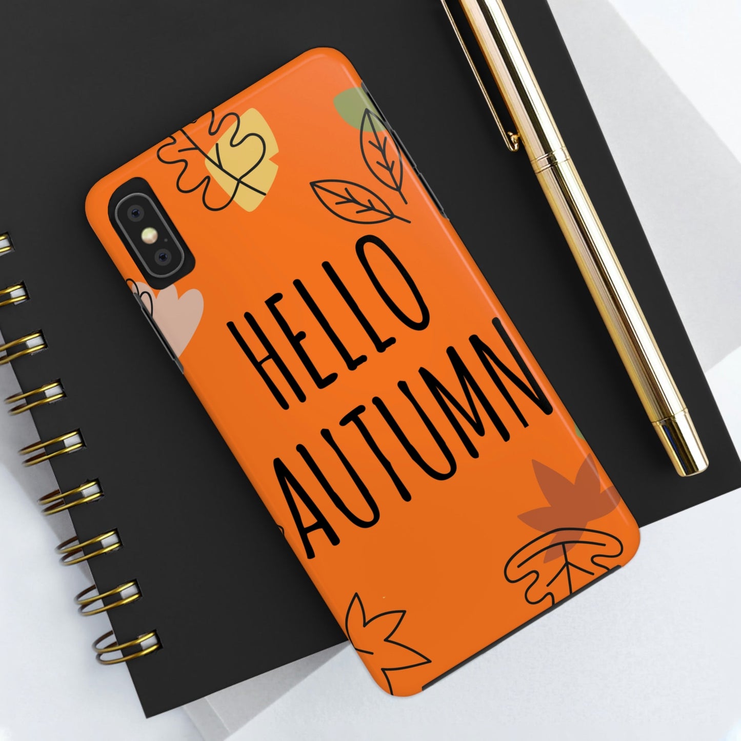 Hello Autumn Minimal Natural Graphic Tough Phone Cases Case-Mate Ichaku [Perfect Gifts Selection]