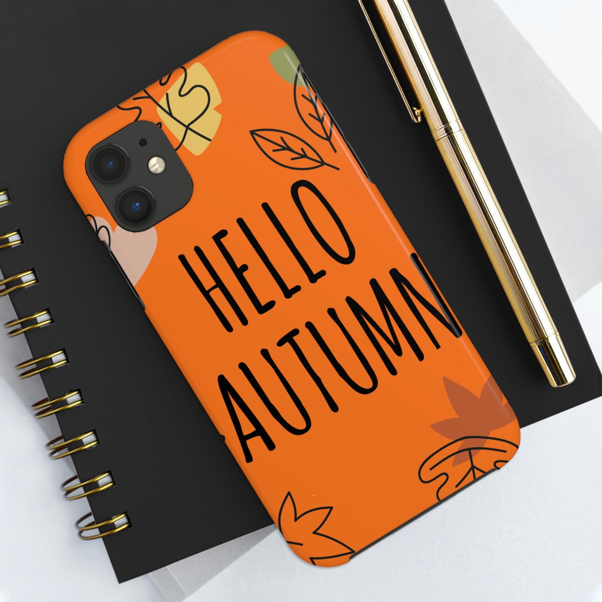 Hello Autumn Minimal Natural Graphic Tough Phone Cases Case-Mate Ichaku [Perfect Gifts Selection]