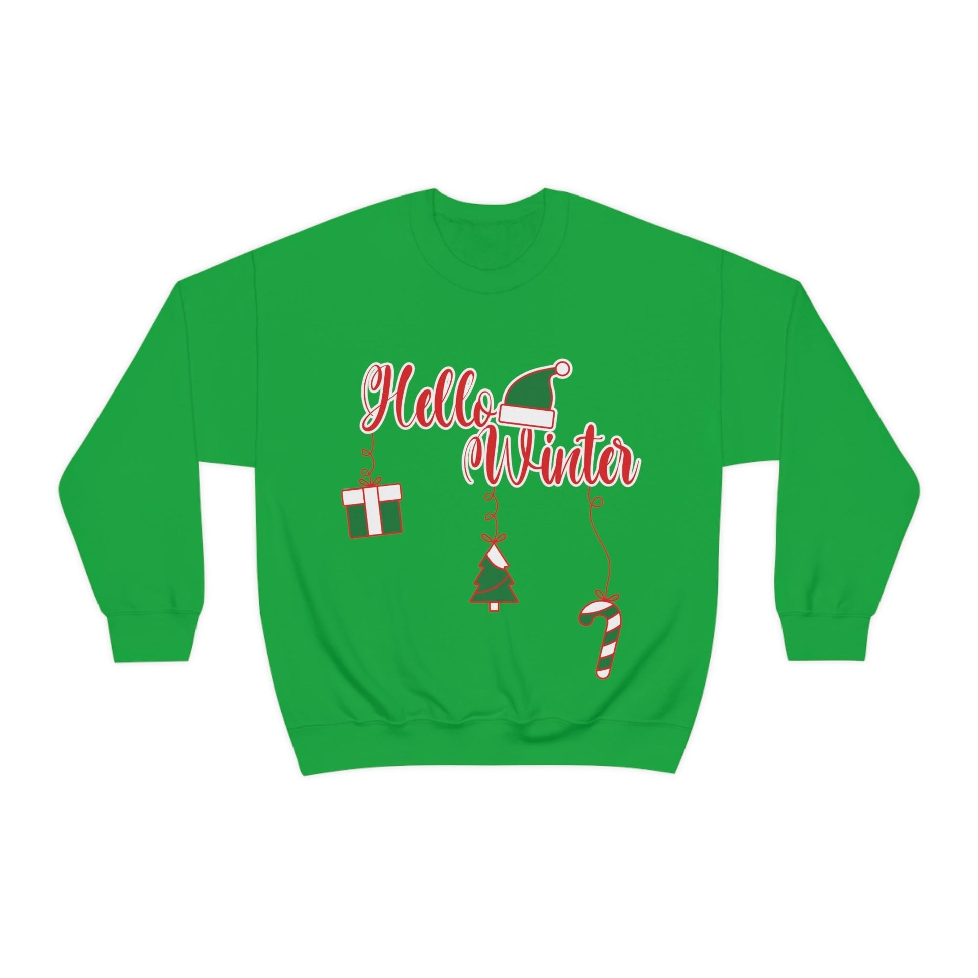 Hello Winter! Holidays are coming! Christmas Gift Unisex Heavy Blend™ Crewneck Sweatshirt Ichaku [Perfect Gifts Selection]