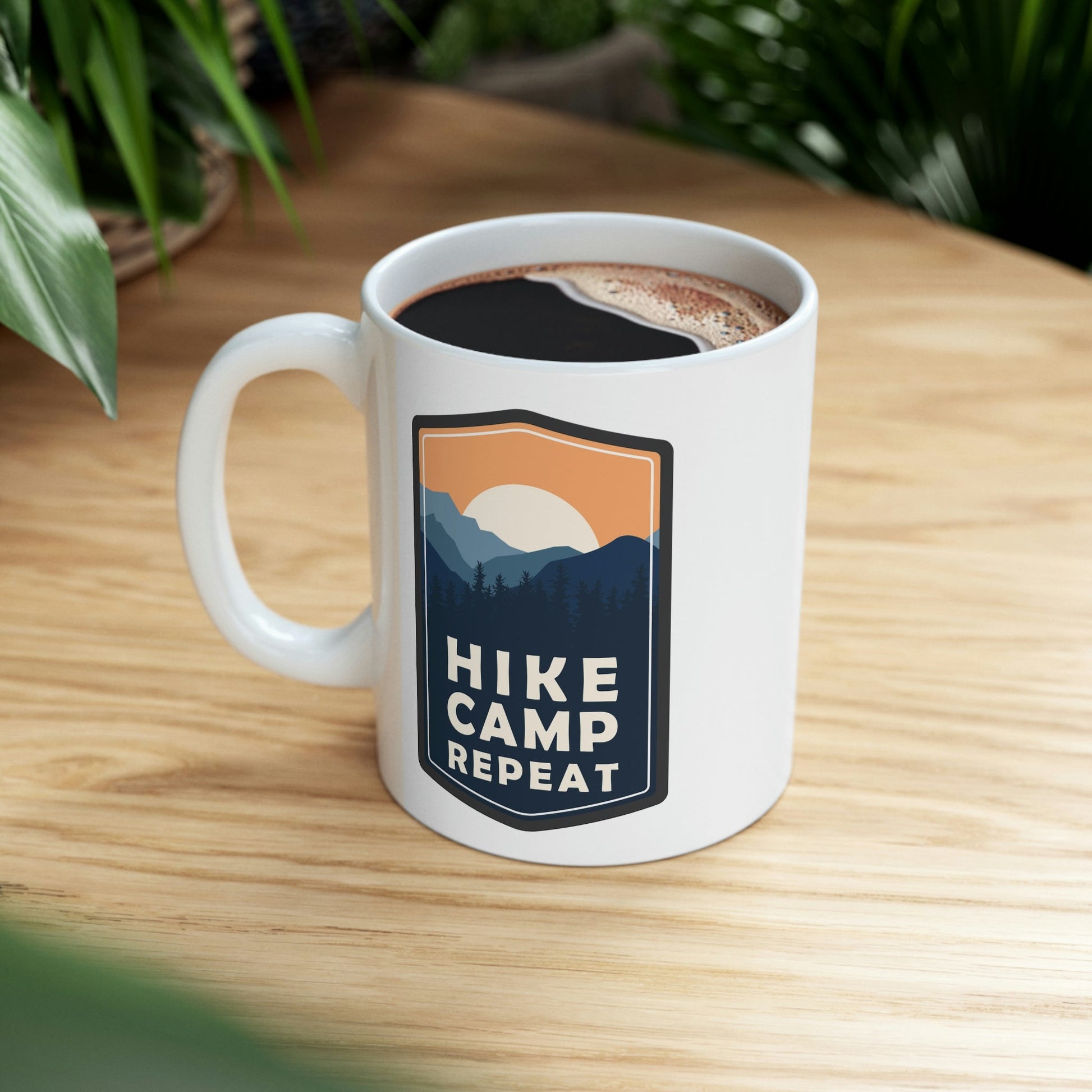 Hike Camp Repeat Hiking Lovers Ceramic Mug 11oz Ichaku [Perfect Gifts Selection]