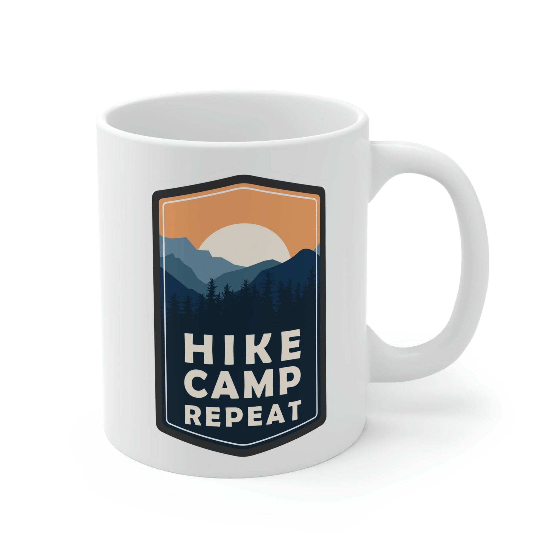 Hike Camp Repeat Hiking Lovers Ceramic Mug 11oz Ichaku [Perfect Gifts Selection]