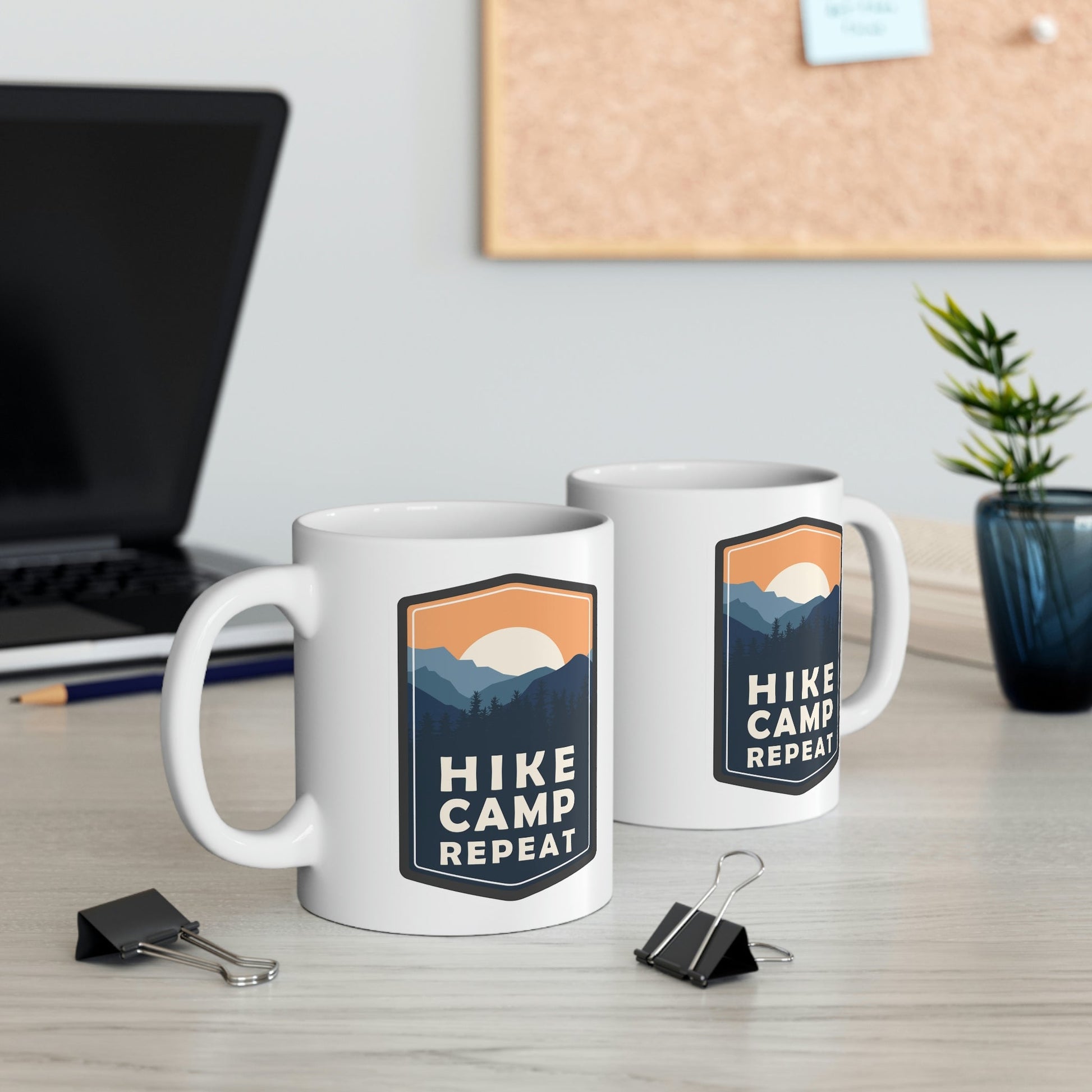 Hike Camp Repeat Hiking Lovers Ceramic Mug 11oz Ichaku [Perfect Gifts Selection]