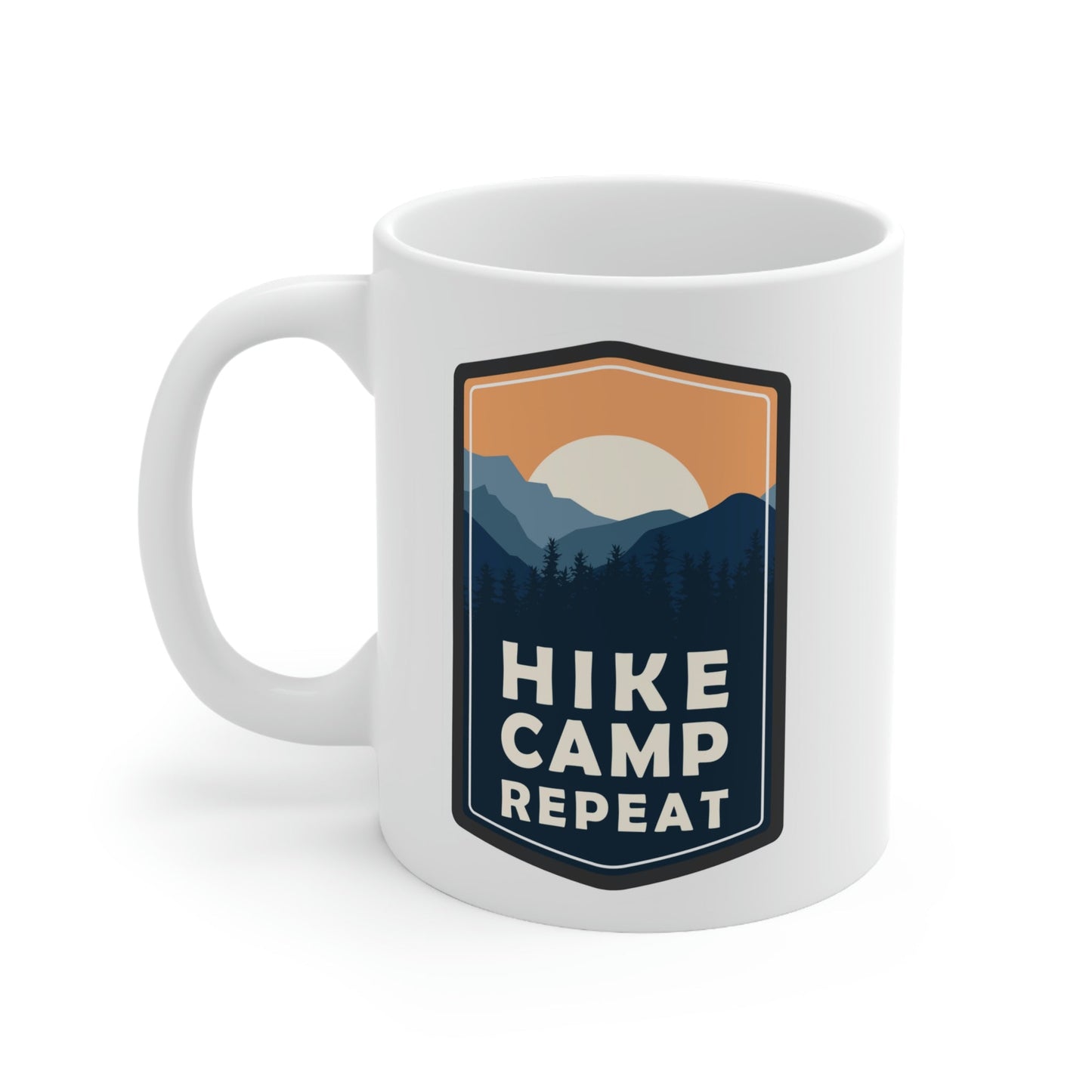 Hike Camp Repeat Hiking Lovers Ceramic Mug 11oz Ichaku [Perfect Gifts Selection]