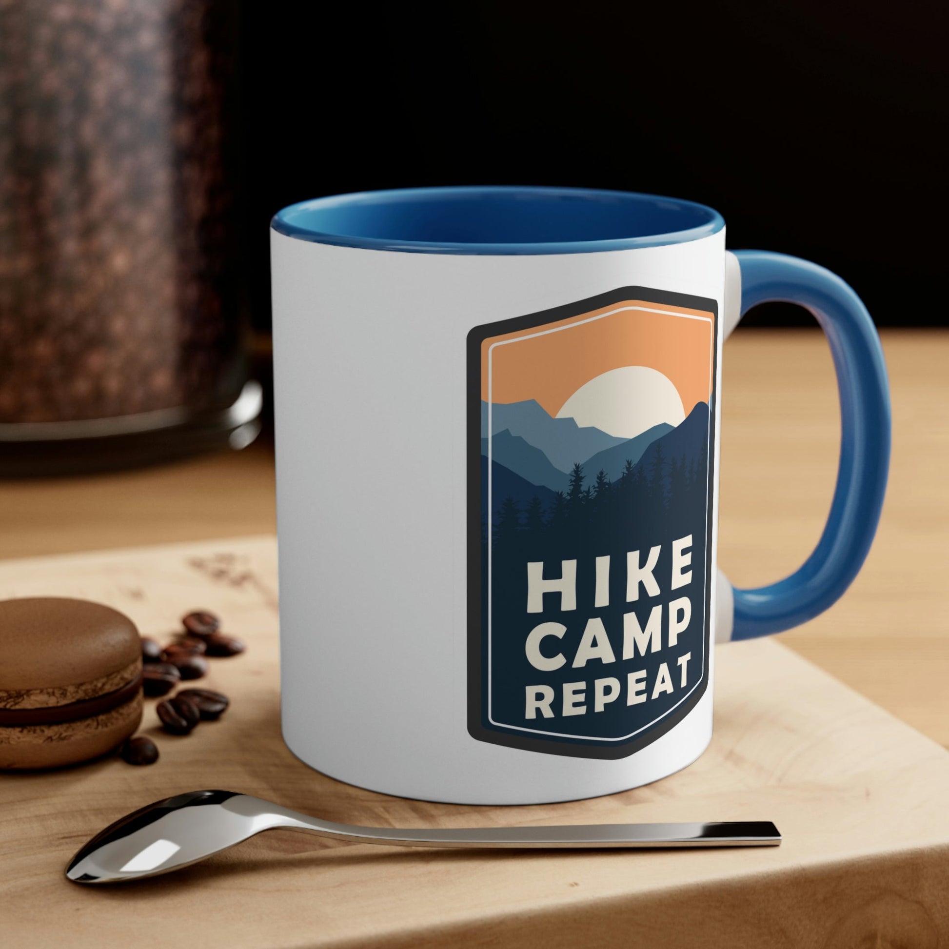 Hike Camp Repeat Hiking Lovers Classic Accent Coffee Mug 11oz Ichaku [Perfect Gifts Selection]