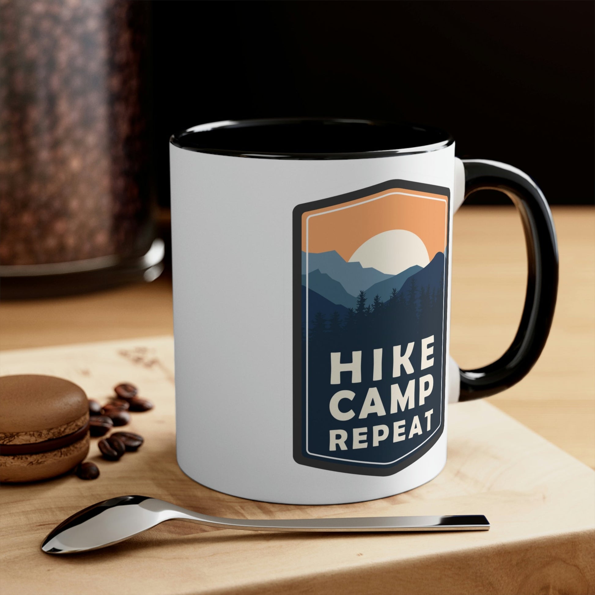 Hike Camp Repeat Hiking Lovers Classic Accent Coffee Mug 11oz Ichaku [Perfect Gifts Selection]