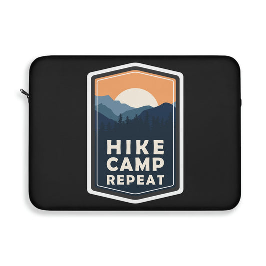 Hike Camp Repeat Hiking Lovers Graphic Laptop Sleeve Ichaku [Perfect Gifts Selection]